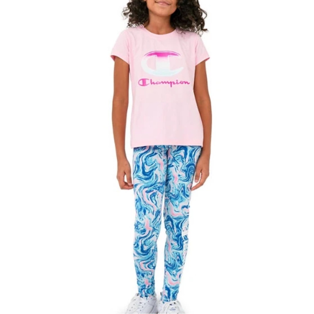 Champion Pink & Blue Athletic Outfit